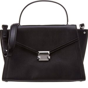 Michael Michael Kors Black Whitney Leather Satchel